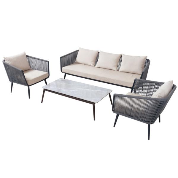 Buy cheap Aluminium Rope Sectional Couch Outdoor Lounge Setting from wholesalers