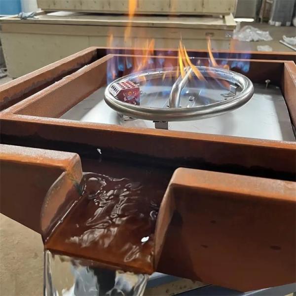 Buy cheap Outdoor Decorative Corten Steel Gas Fire Pit Water Bowl For Swimming Pool from wholesalers