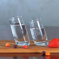 Buy cheap 2oz 60ml Oblique Bottom Tequila Shot Glasses Old Parr Custom Shot Glass Slanted product