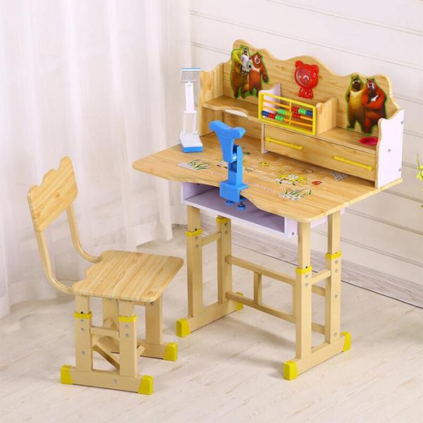 Buy cheap Family Kids Room Toddler Study Table And Chair Set With Storage 34x30x64cm from wholesalers