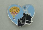 Zinc Alloy Imitation Hard Enamel Pin By Die Casting Silver Plating
