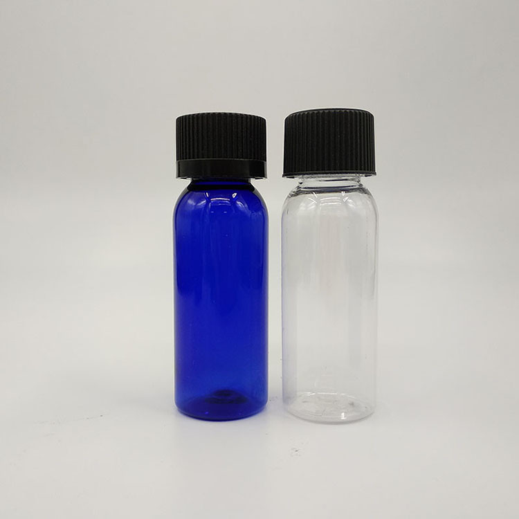Clear Plastic Screw Top Bottles With Customized Label Panel And Printing