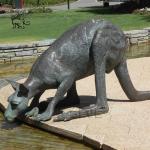 Bronze Kangaroo Sculptures Garden Casting Metal Animal Garden Statue Molds Life