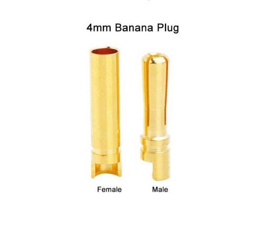 Buy cheap Nontoxic ESC Banana Plug Connectors 4mm Female Male For RC Battery from wholesalers