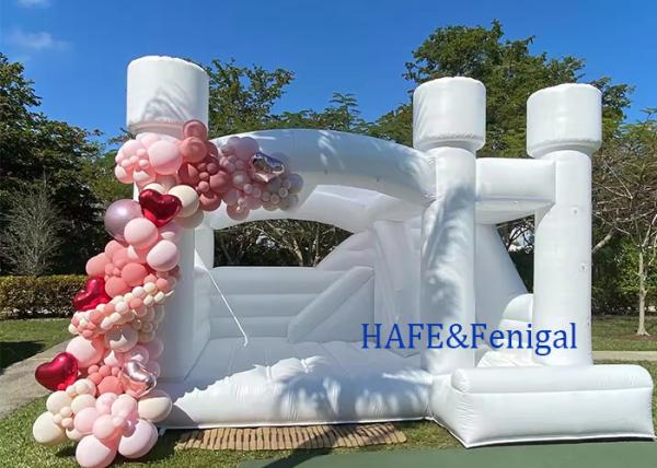 Buy cheap Wedding Party Decorative Trampoline Inflatable White Bounce House Support Customization from wholesalers