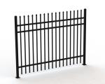 Customized Black Zinc Steel Metal Garrison Fence Panels Maintenance Free