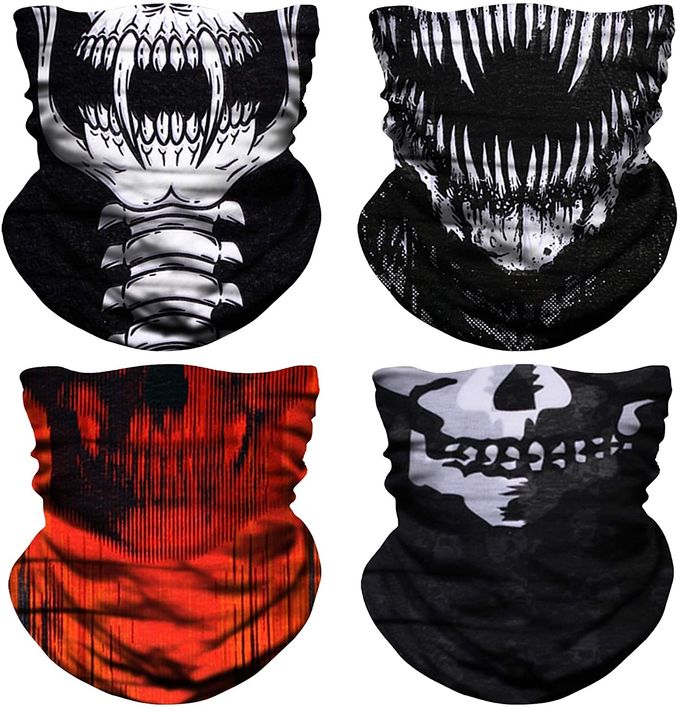 Sublimation Cotton Polyester Microfiber Skeleton Face Bandana