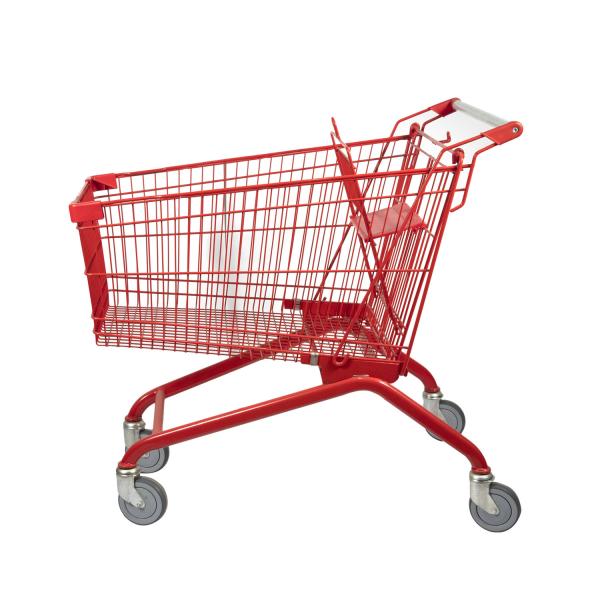 Buy cheap Red 180L European Style Shopping Cart Supermarket Trolley Large Capacity Wholesale from wholesalers
