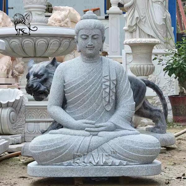 Sitting Buddha Marble Sculpture Natural Stone Granite Buddha Statues Life Size