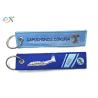Buy cheap Train Woven Keychain , Embroidery Helicopter Custom Embroidered Keychain from wholesalers
