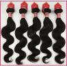 Buy cheap Natural Black Virgin Brazilian Human Hair Extensions Big Curl Type from wholesalers