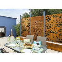 Buy cheap Oak Tree Design Rusty Corten Steel Privacy Screens Decorative 600*1200mm product