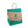 Buy cheap Sandwich Kraft Handle Paper Bags Eco Friendly Wide Base Brown Take Away Container from wholesalers