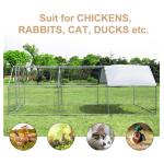 Weatherproof Galvanized Metal 19.7ft Walk In Chicken Cage