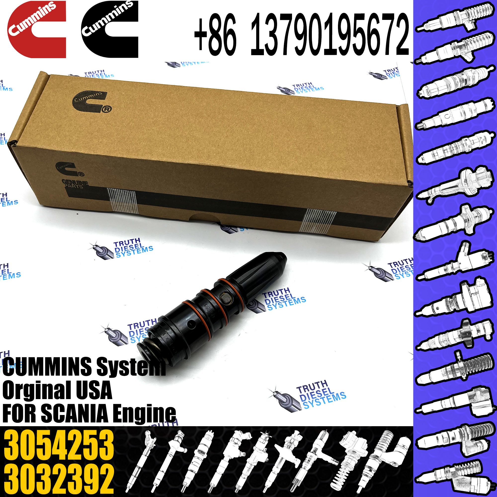 Remanufactured made in China new Engine Diesel Fuel Injector 3054218 3054253 3032392