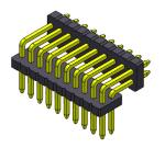 1.27mm Female Pin Header Connector Dual Row 2*2PIN To 2*50PIN SQ0.40mm