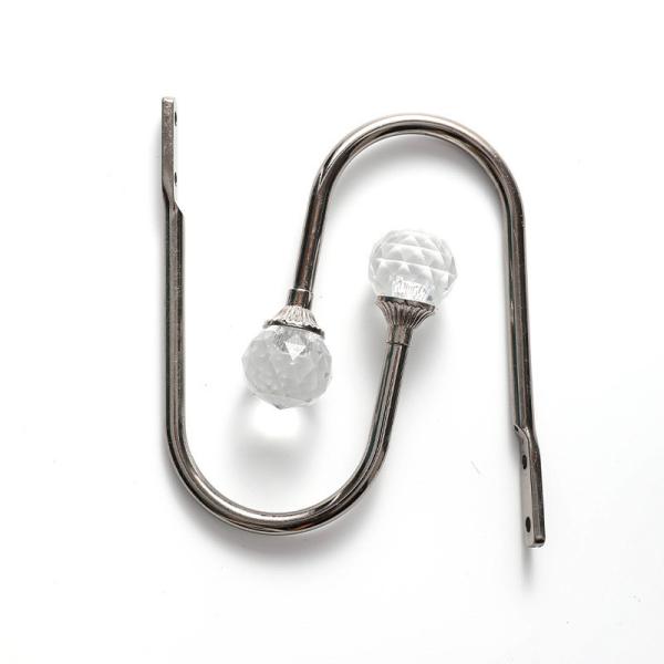 Buy cheap Dorm Room Curtain Track Accessories Crystal U Wall Hook Aluminum Curtain Holdbacks from wholesalers