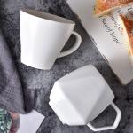 Farmhouse White Porcelain Coffee Mugs 320ml 230ml