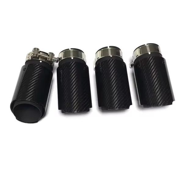 Buy cheap Universal Exhaust Pipe M Performance Dual Carbon Fiber Black Stainless Steel Muffler Tips for BMW modify from wholesalers