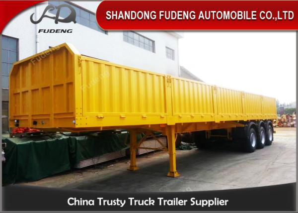 Buy cheap 12 Wheelers 2 / 3 Axles Side Wall Semi Trailer 12.5m×2.5m×1.7m Dimension from wholesalers