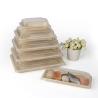 Buy cheap Rectangle Disposable Eco Friendly Biodegradable Pulp Food Packaging Trays For Sushi from wholesalers