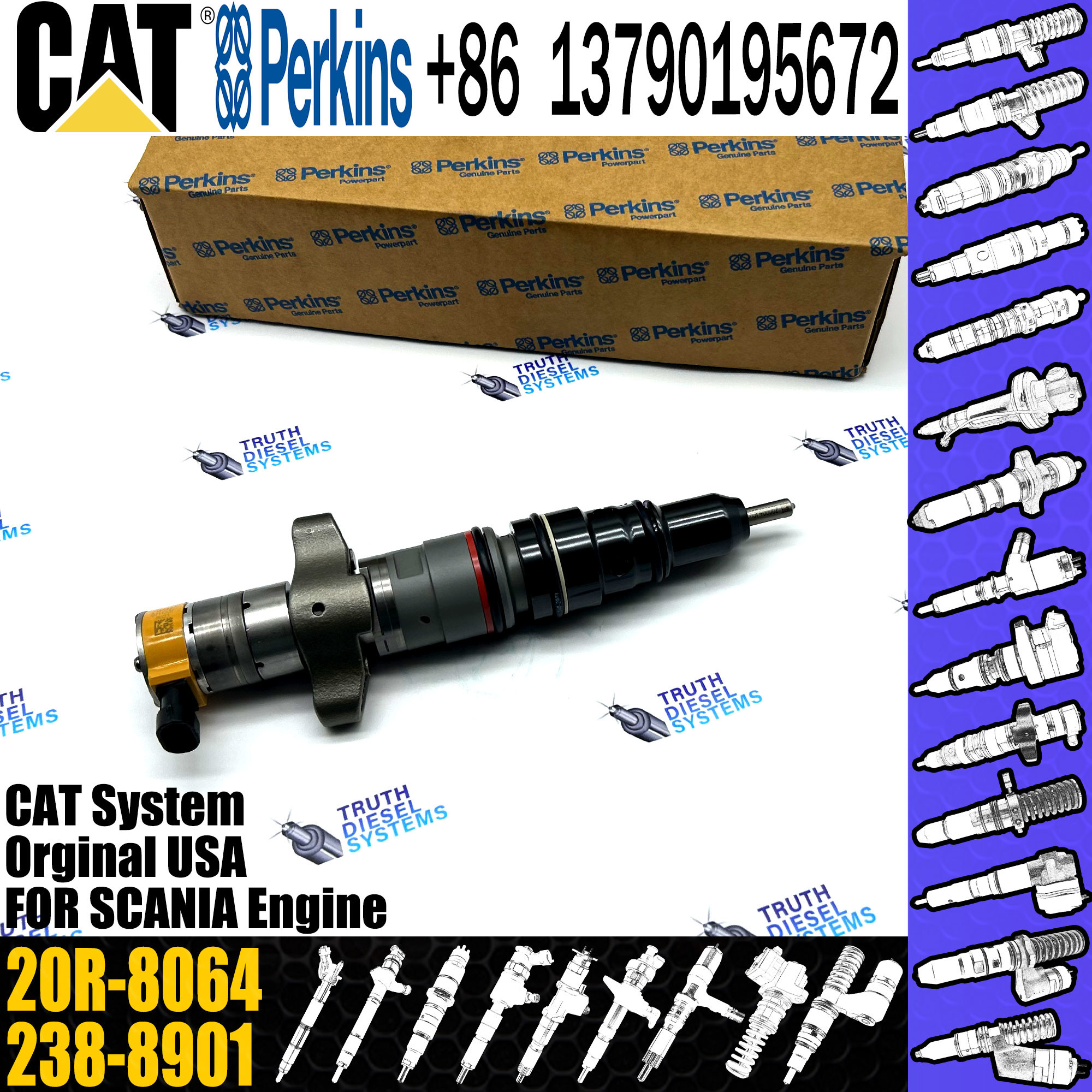 Fuel Injector 20R-8064 10R-7222 557-7633 20R-8968 20R-1917 293-4072 3879433 328-2574 for Caterpillar C7