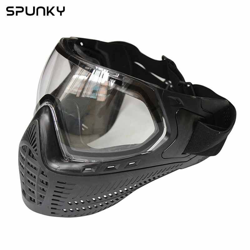 Comfortable Anti Fog Paintball Face Mask With Elastic Adjustable Goggle Strap