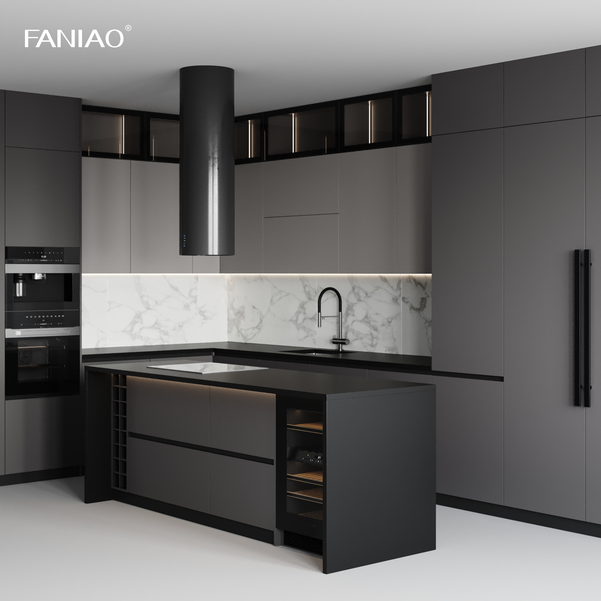 Multifunctional Melamine Modern Design Kitchen Cabinets Quality Kitchen Cabinet