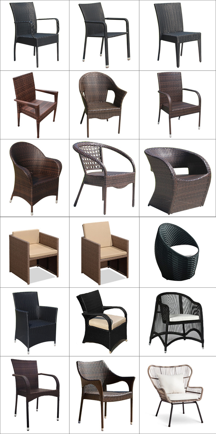 Outdoor Banquet Events Folding PE Rattan Wicker Dining Coffee Chair with Custom Logo