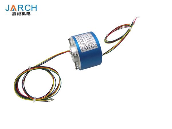 Quality 12.7mm Stable Performance Through Bore Slip Ring , 500RPM 12A Rotary Connector for sale