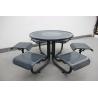 Buy cheap Perforated Metal Outdoor Picnic Tables Round With Six Chairs from wholesalers