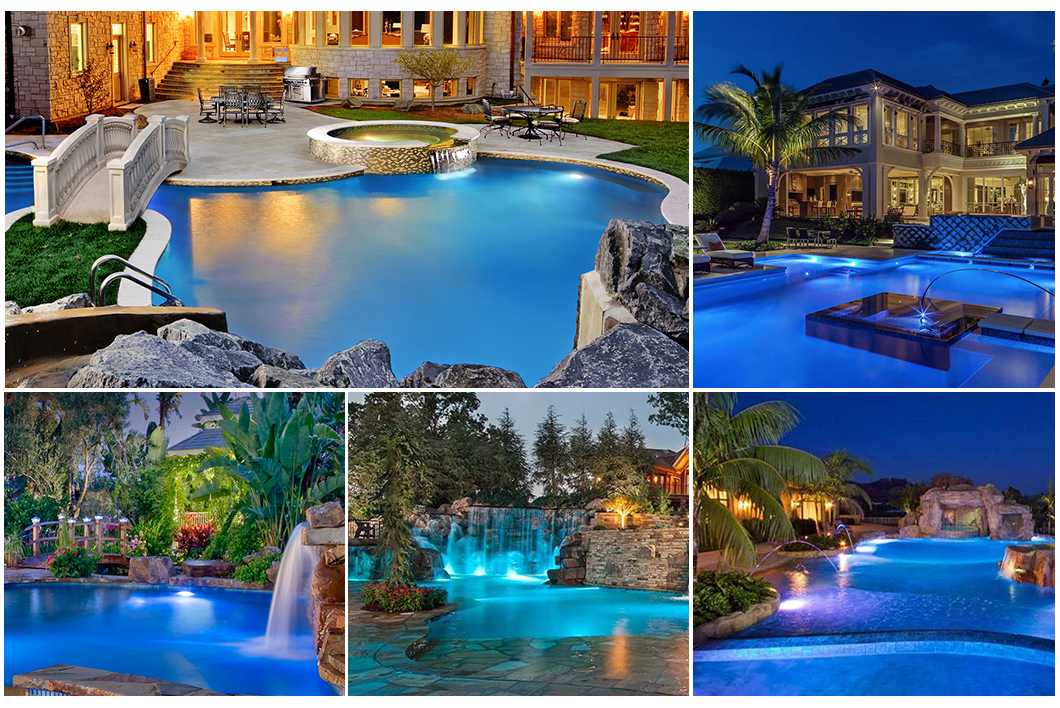 Adjust Angle Recessed LED Pool Light 24W 24V SS316L 2000LM Underwater