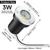 Buy cheap IP67 Outdoor Light Warm White COB Underground Light Round Shape Inground Light 304 Stainless Steel LED Black 80 IP67 Wat from wholesalers