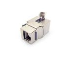Toolless CAT6A Shielded Keystone Jack CAT6A Keystone Coupler 180 Degree