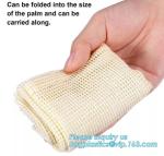 Recycled grocery shopping fruit reusable produce bag organic cotton mesh bag,100