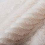 Soft and Cozy 100% Polyester Tricot Knitted Brushed Faux Fur Fabric for Ladies