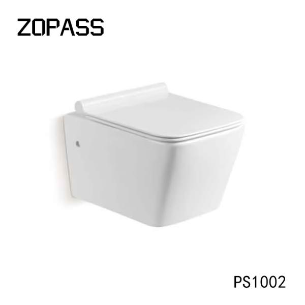 Buy cheap White Color Compact Rimless Wall Hung Toilet Gravity Flushing from wholesalers