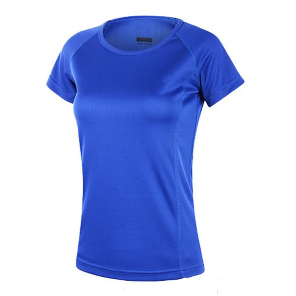 Buy cheap Women Sports T-shirts, preshrunk Sports T-shirts, Quick dry fabric T-shirts, promotional Logo printed T-shirts from wholesalers