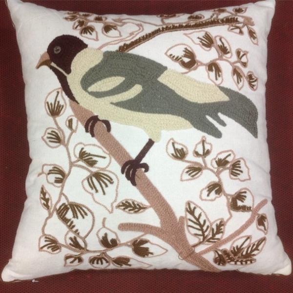 Buy cheap Embroidery cushion cover with bird design. from wholesalers