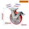 Buy cheap 8 Inch Heavy Duty Caster Wheels 200mm 800kg Load Aluminum Core from wholesalers