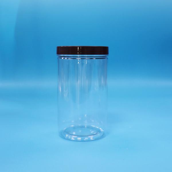 Buy cheap Plastic Round Clear PET Snacks Fruit Food Candy Jar Normal Screw Top Cap from wholesalers