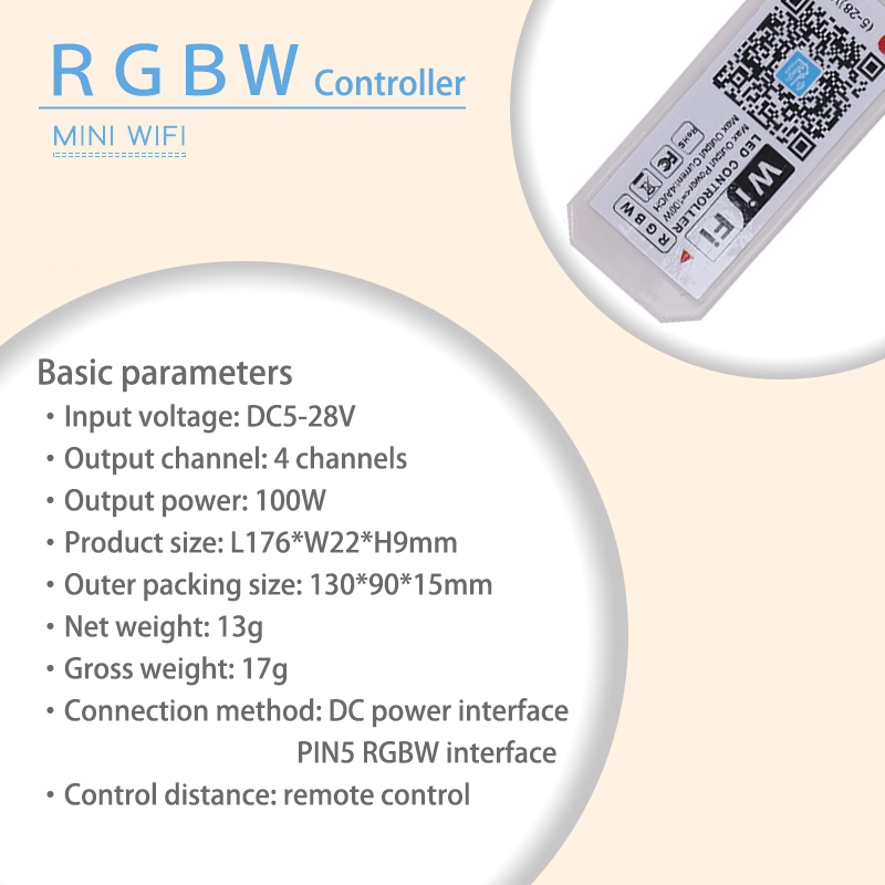 Intelligent RGBW LED Strip Controller For Strip Light Timing Control