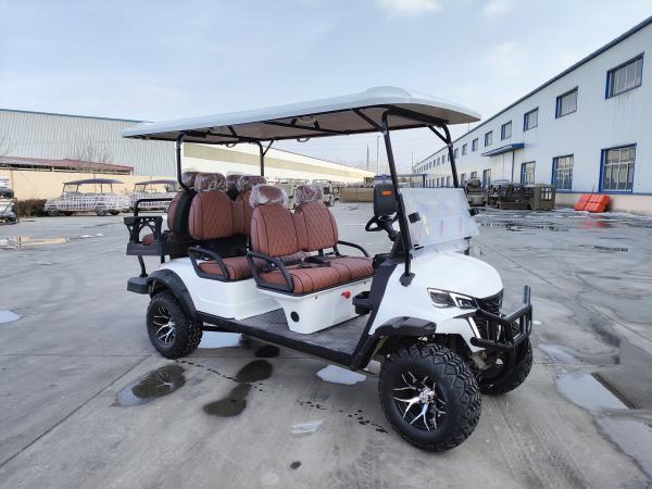 Buy cheap Classic White Six-Seater Electric Off-Road Luxury Golf Cart Lithium Battery Equipped With 14-Inch Off-Road Tires from wholesalers