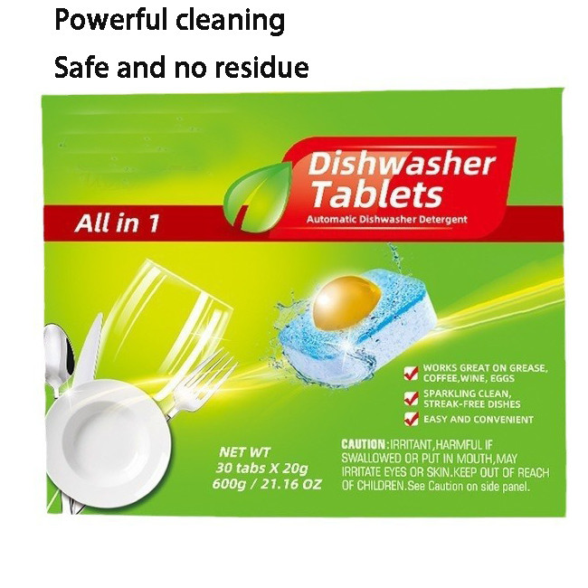 Household Multi Effect Dishwasher Detergent Tablets Tableware Decontamination All In One Dishwasher Tablets