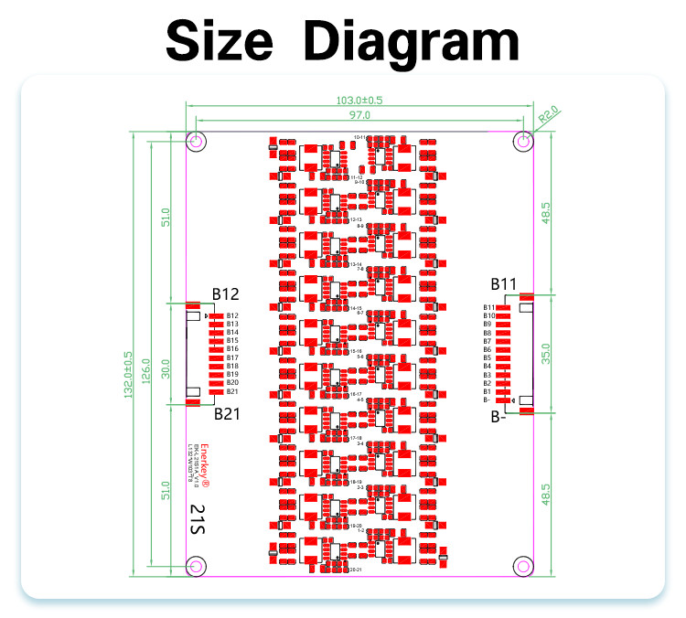 21S 1A BMS Active Balancer Board Li Ion LTO Lithium Battery Energy Transfer Equalizer