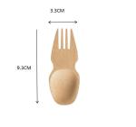 9cm Biodegradable Mini Disposable Bamboo Cutlery Salad Spork For Travel Camping