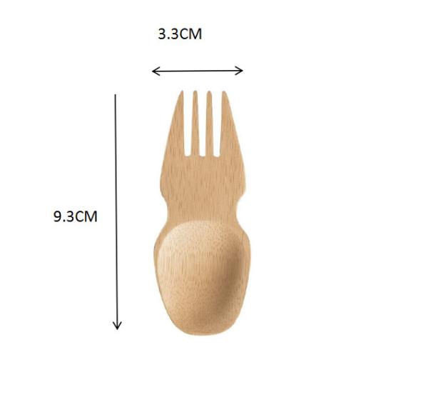 Buy cheap 9cm Biodegradable Mini Disposable Bamboo Cutlery Salad Spork For Travel Camping from wholesalers