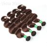 Buy cheap Dark Brown Wavy Real 7A Virgin Hair Extensions Hair No Chemical from wholesalers
