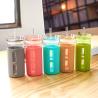 Buy cheap 18.5oz Shatterproof Glass Travel Bottle , Borosilicate Water Bottle With Straw from wholesalers