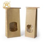 PEO BOPP Standing Zipper Bakery Bread Packaging Paper Bag With Clear Window